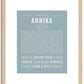 Annika | Name Art Print