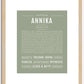 Annika | Name Art Print