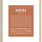 Annika | Name Art Print