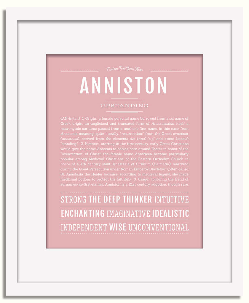 Frame Options | Dusty Rose | White Frame, Matted