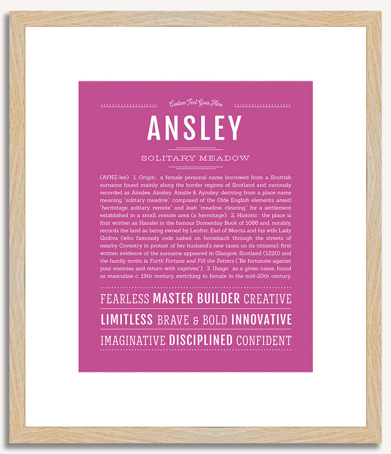 Ansley | Name Art Print