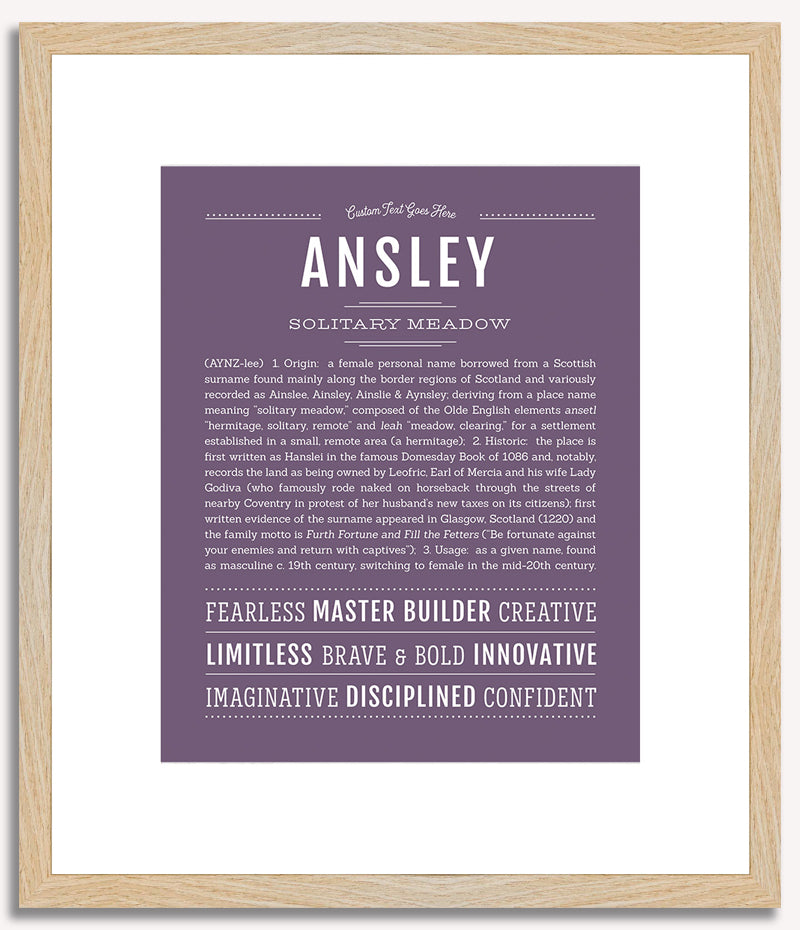 Ansley | Name Art Print