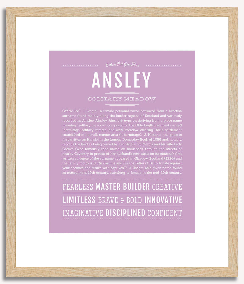 Ansley | Name Art Print