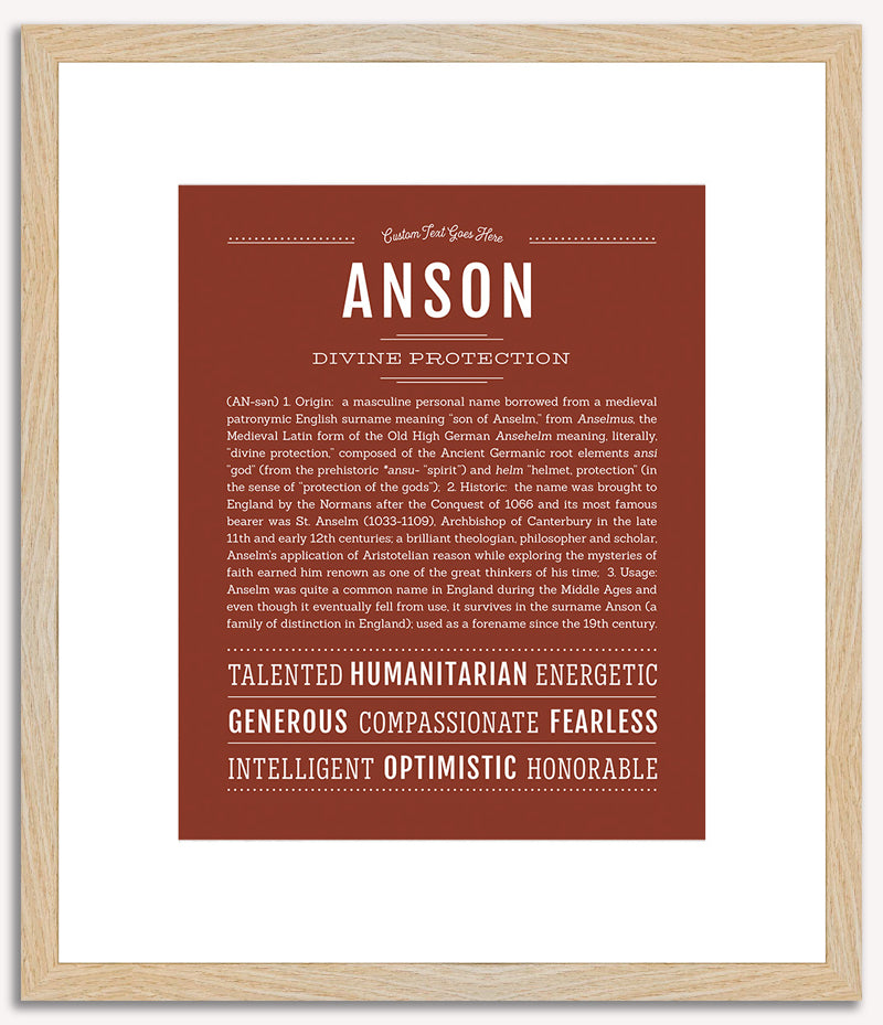 Anson (male) | Name Art Print