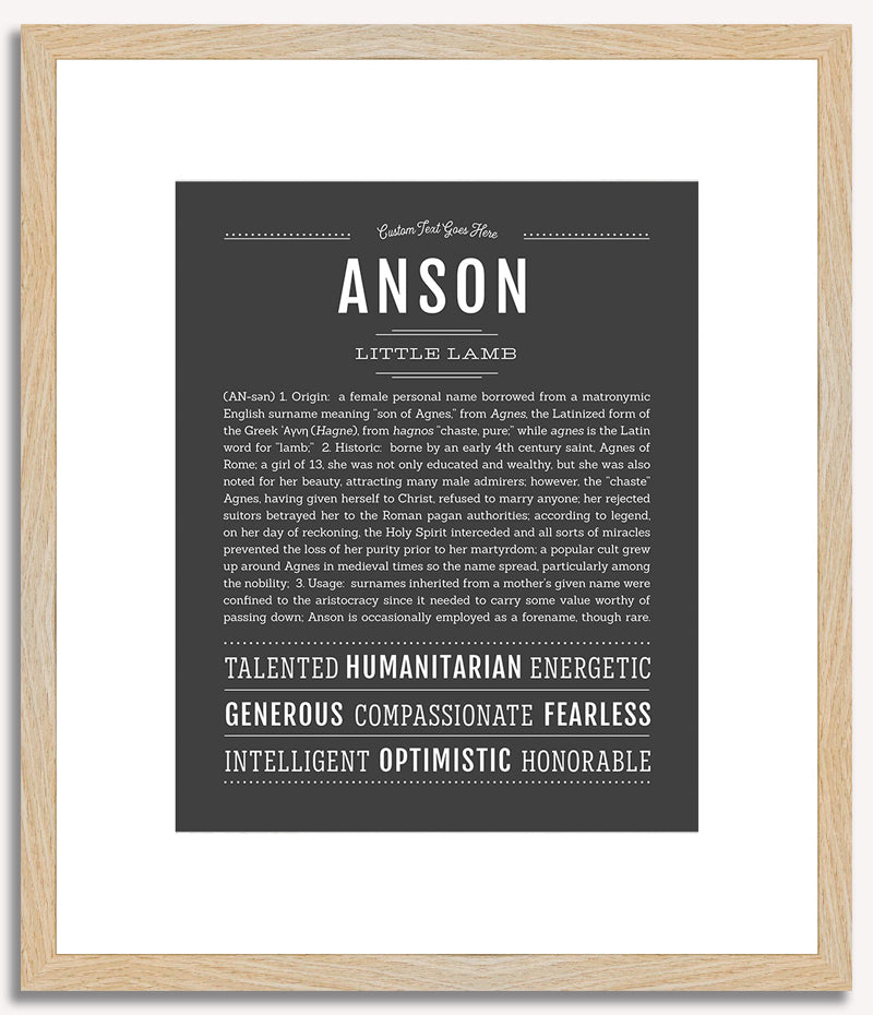 Anson (female) | Name Art Print