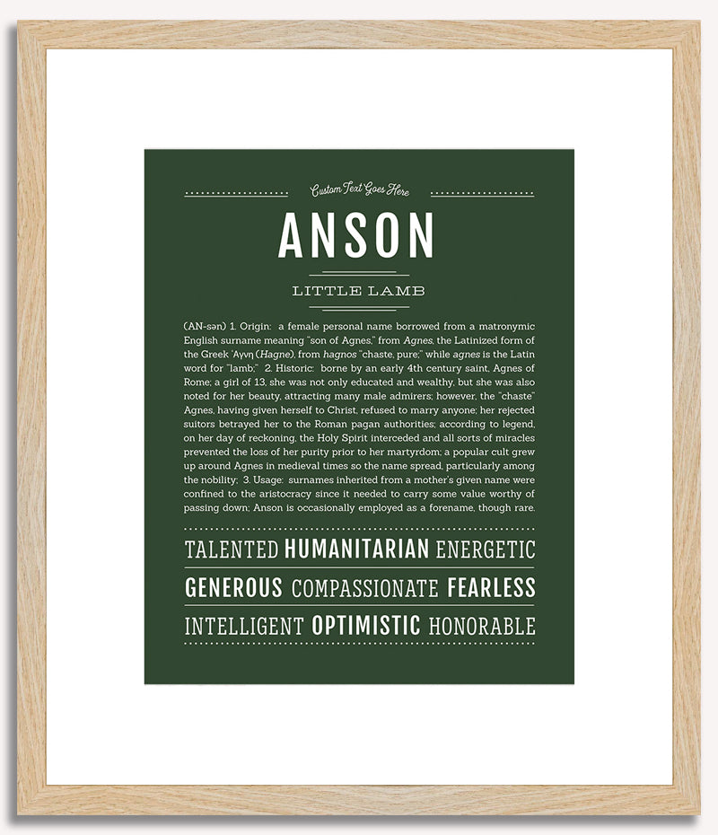 Anson (female) | Name Art Print