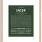 Anson (male) | Name Art Print