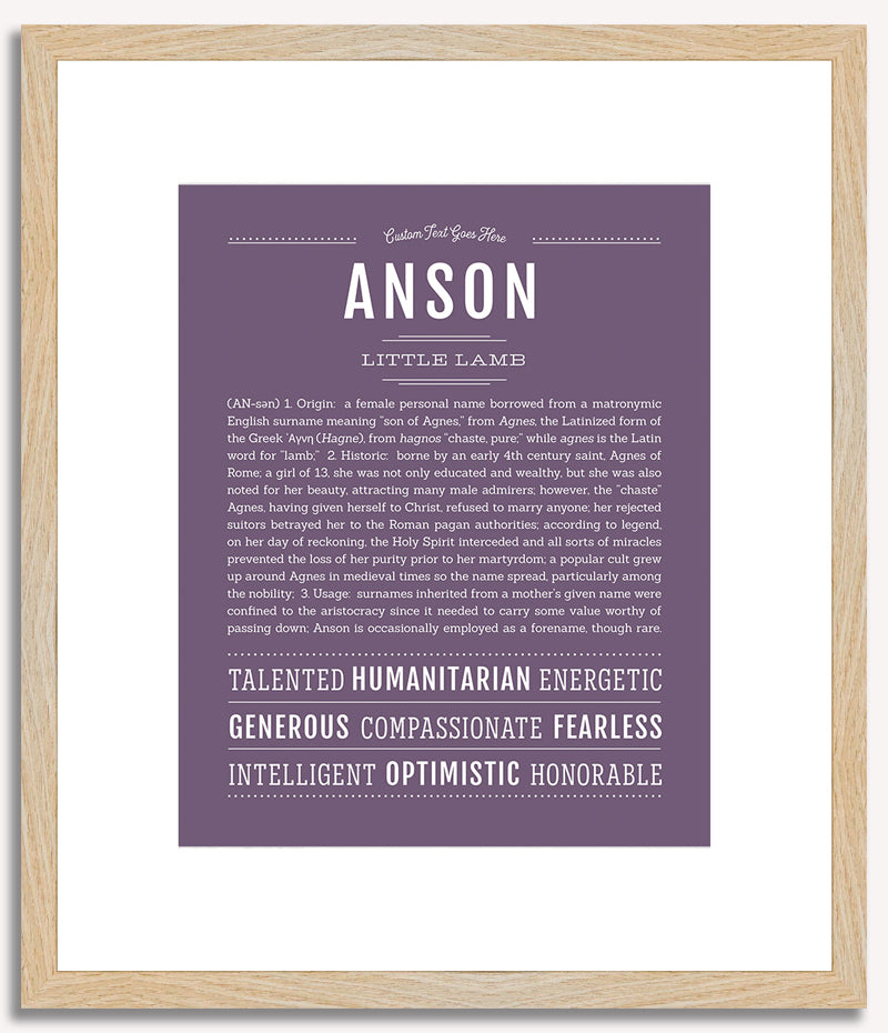 Anson (female) | Name Art Print