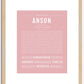 Anson (female) | Name Art Print