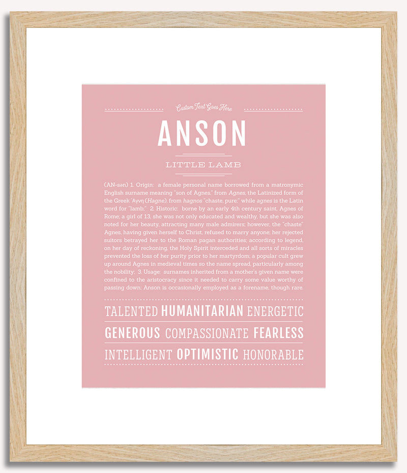 Anson (female) | Name Art Print