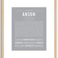 Anson (female) | Name Art Print