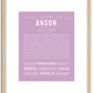 Anson (female) | Name Art Print