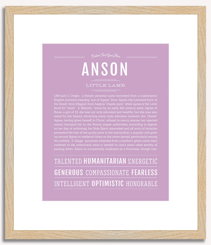 Anson (female) | Name Art Print