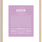 Anson (male) | Name Art Print