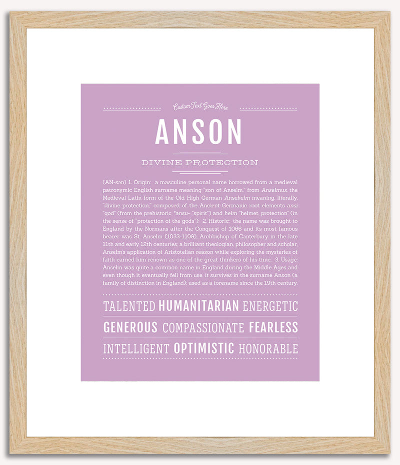 Anson (male) | Name Art Print