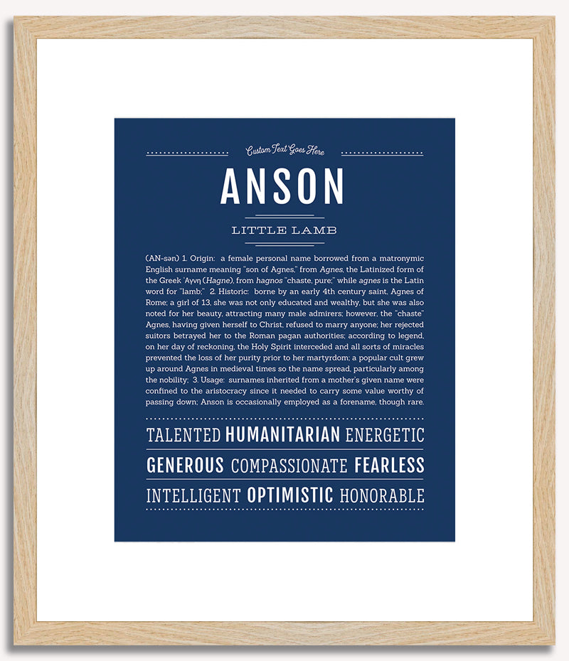 Anson (male) | Name Art Print