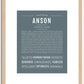 Anson (female) | Name Art Print