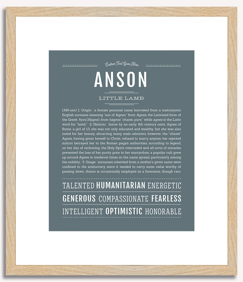 Anson (female) | Name Art Print