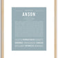 Anson (female) | Name Art Print