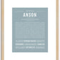 Anson (male) | Name Art Print