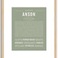 Anson (female) | Name Art Print