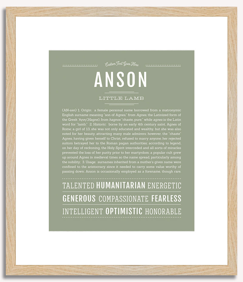 Anson (female) | Name Art Print