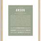 Anson (male) | Name Art Print