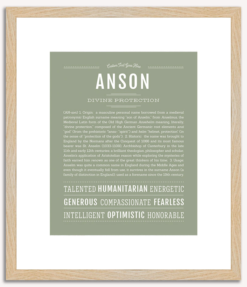 Anson (male) | Name Art Print