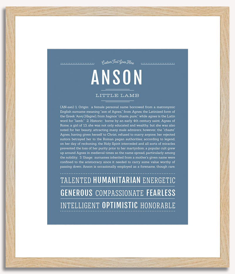 Anson (female) | Name Art Print