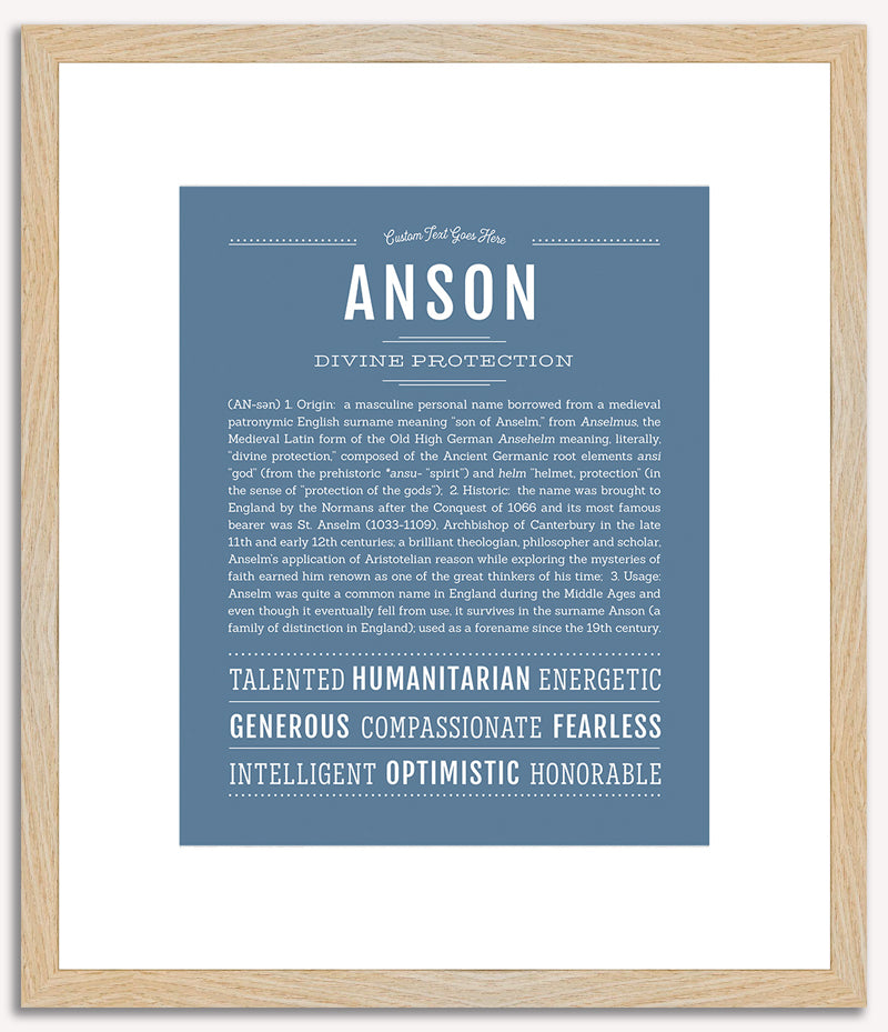 Anson (male) | Name Art Print