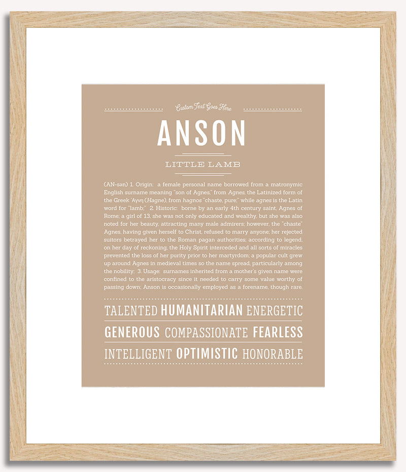 Anson (female) | Name Art Print