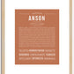 Anson (male) | Name Art Print