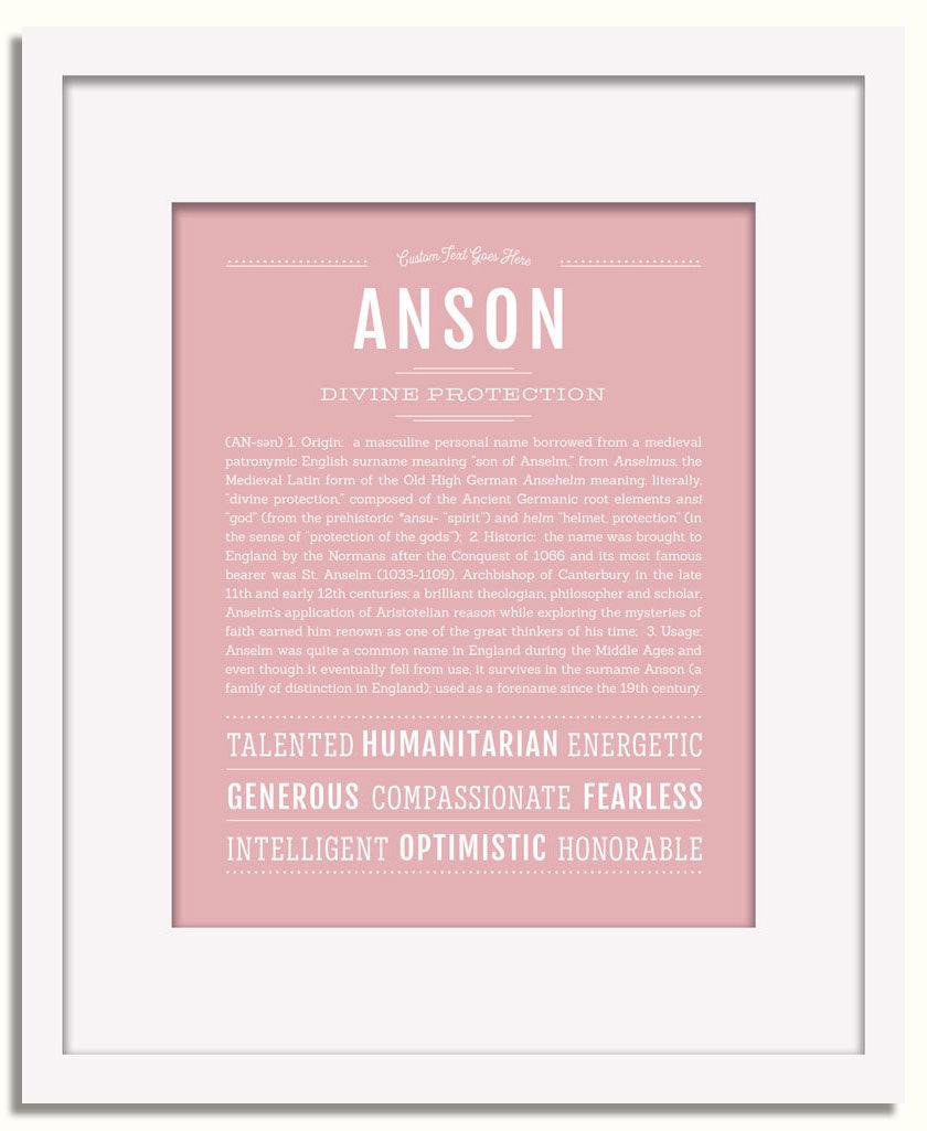 Frame Options | Dusty Rose | White Frame, Matted