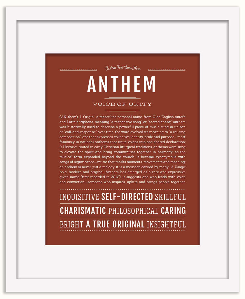Anthem | Name Art Print