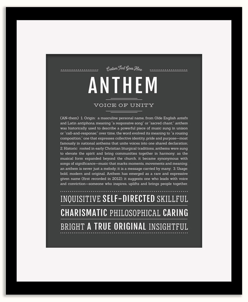 Anthem | Name Art Print