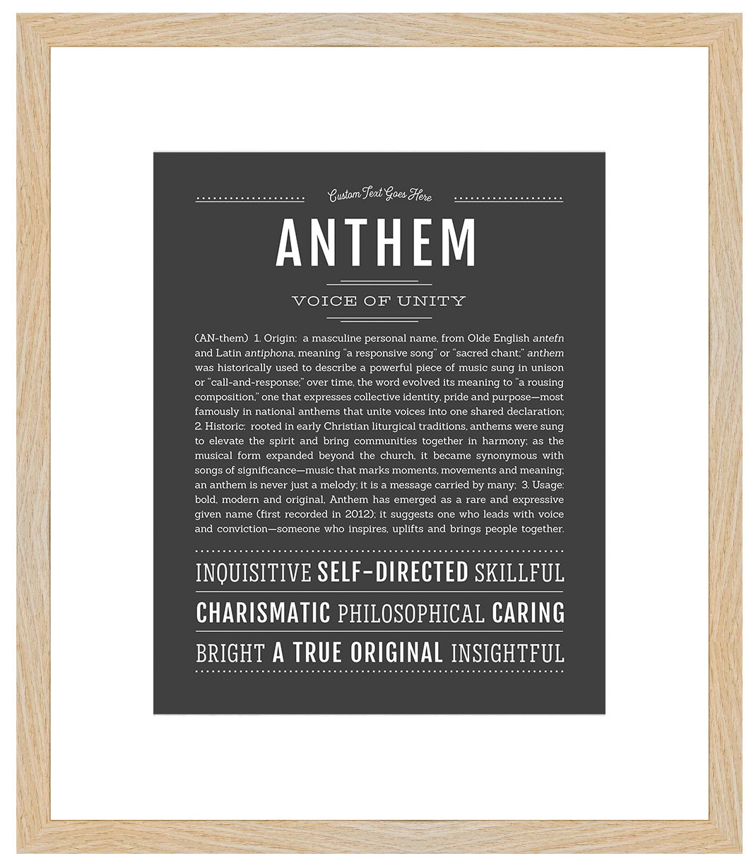 Anthem | Name Art Print