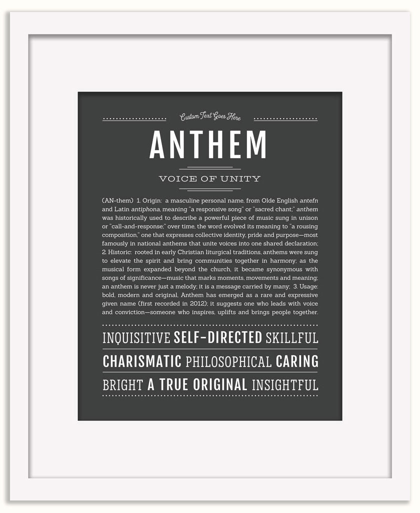 Anthem | Name Art Print