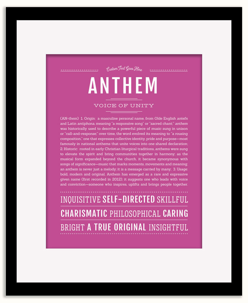 Anthem | Name Art Print