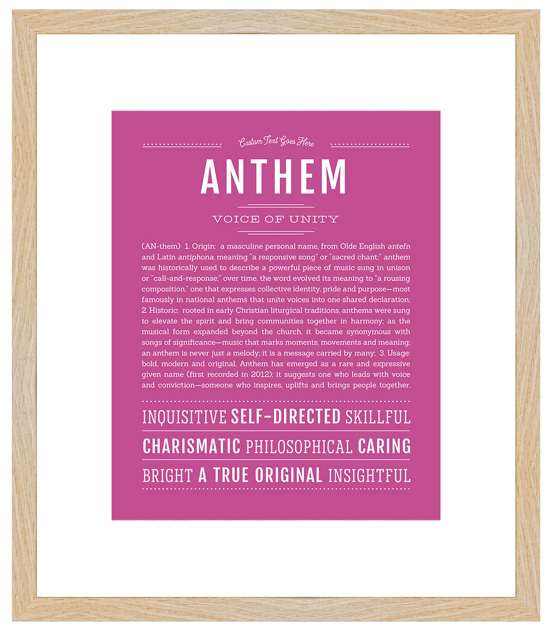 Anthem | Name Art Print