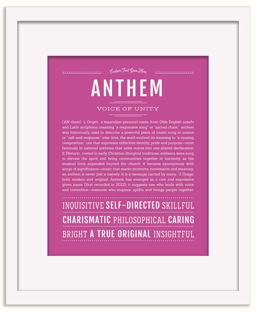 Anthem | Name Art Print