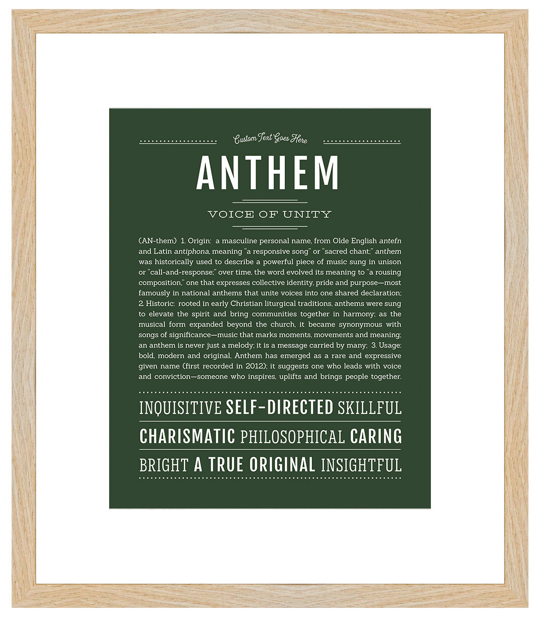 Anthem | Name Art Print