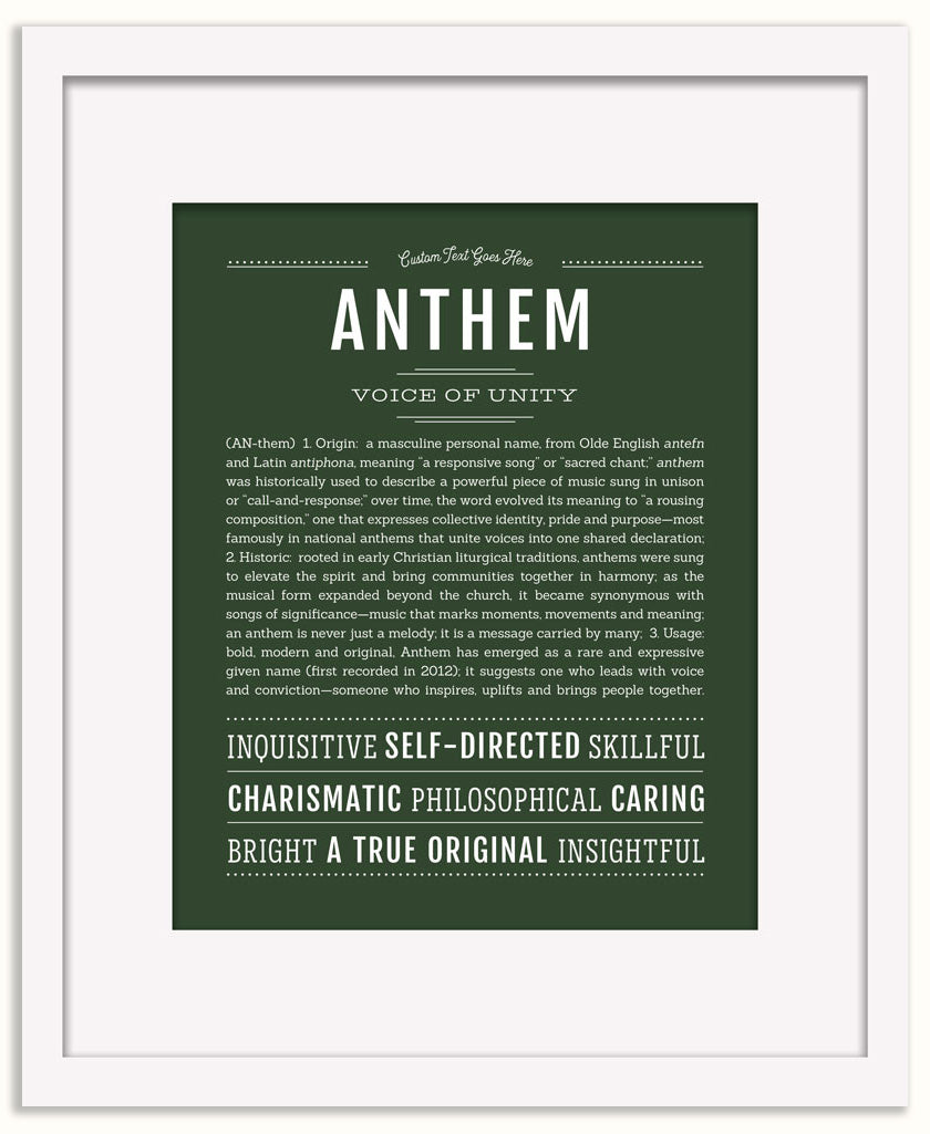 Anthem | Name Art Print