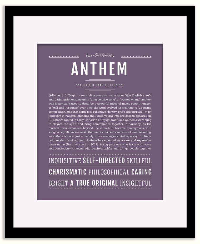 Anthem | Name Art Print
