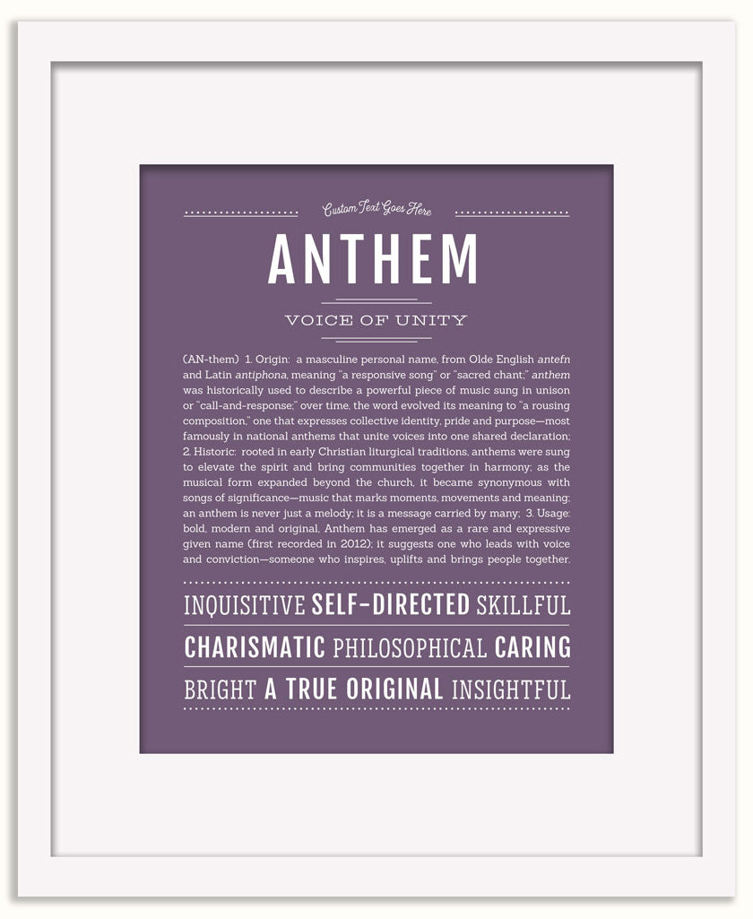 Anthem | Name Art Print