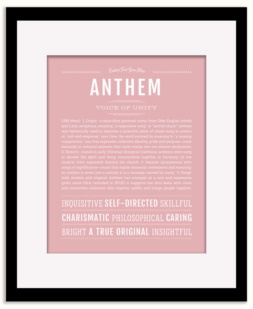 Anthem | Name Art Print