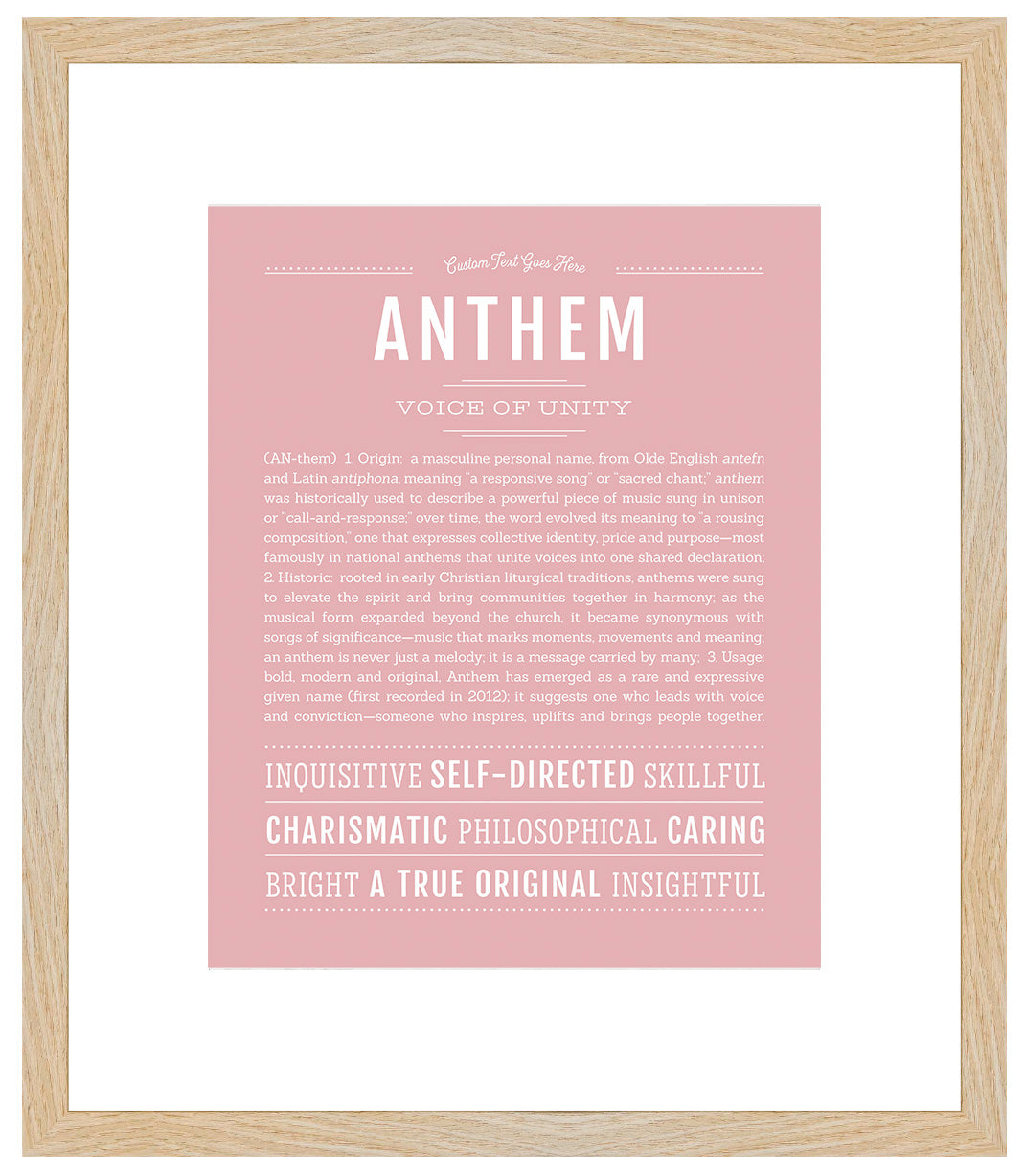 Anthem | Name Art Print
