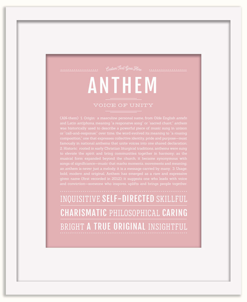 Anthem | Name Art Print