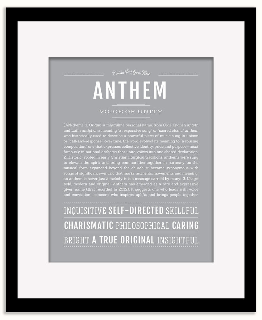 Anthem | Name Art Print