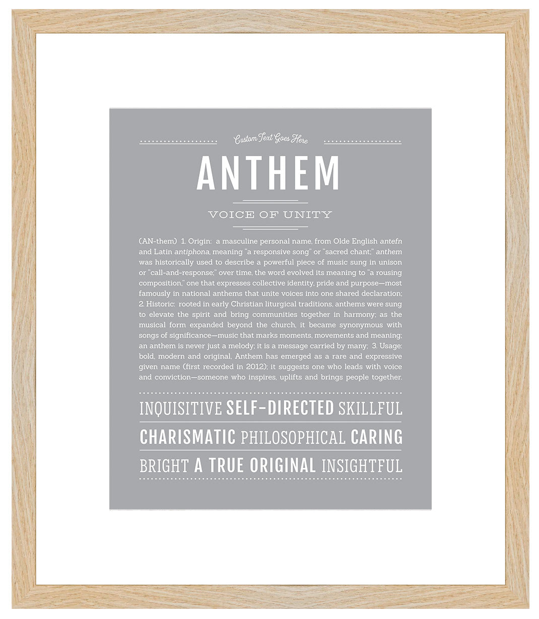 Anthem | Name Art Print
