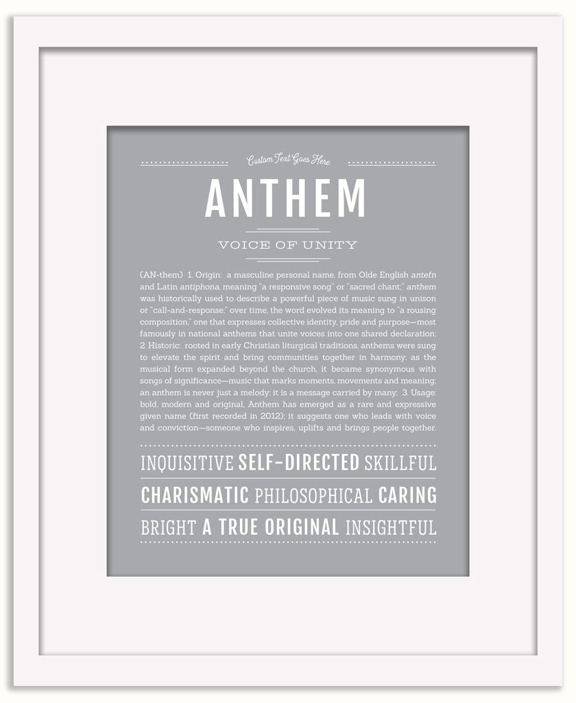Anthem | Name Art Print